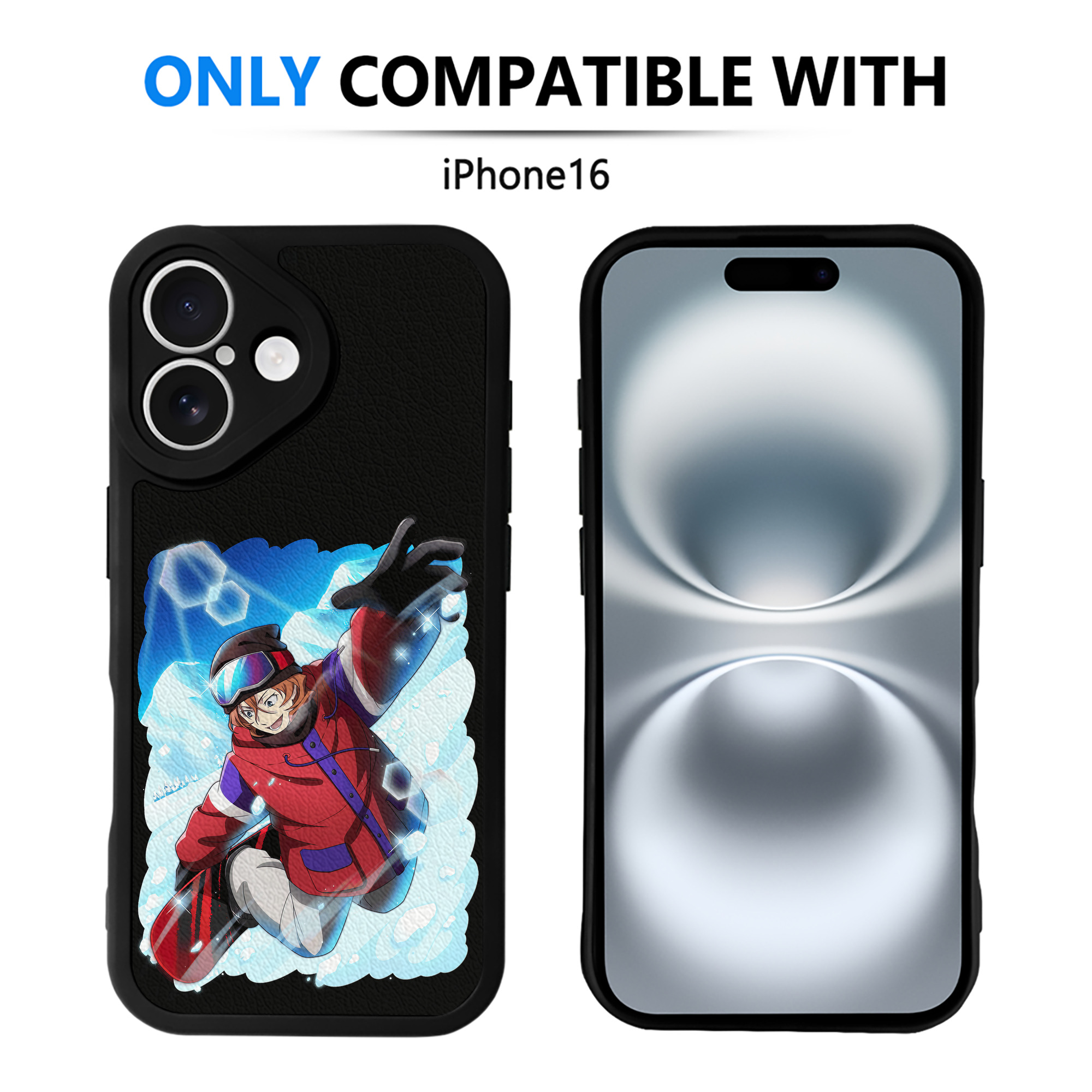 （画像用） 文豪ストレイドッグス Bungo Stray Dogs 【iPhone 16シリーズ対応】シリコンスマホケース（レザー調） 材質：シリコン